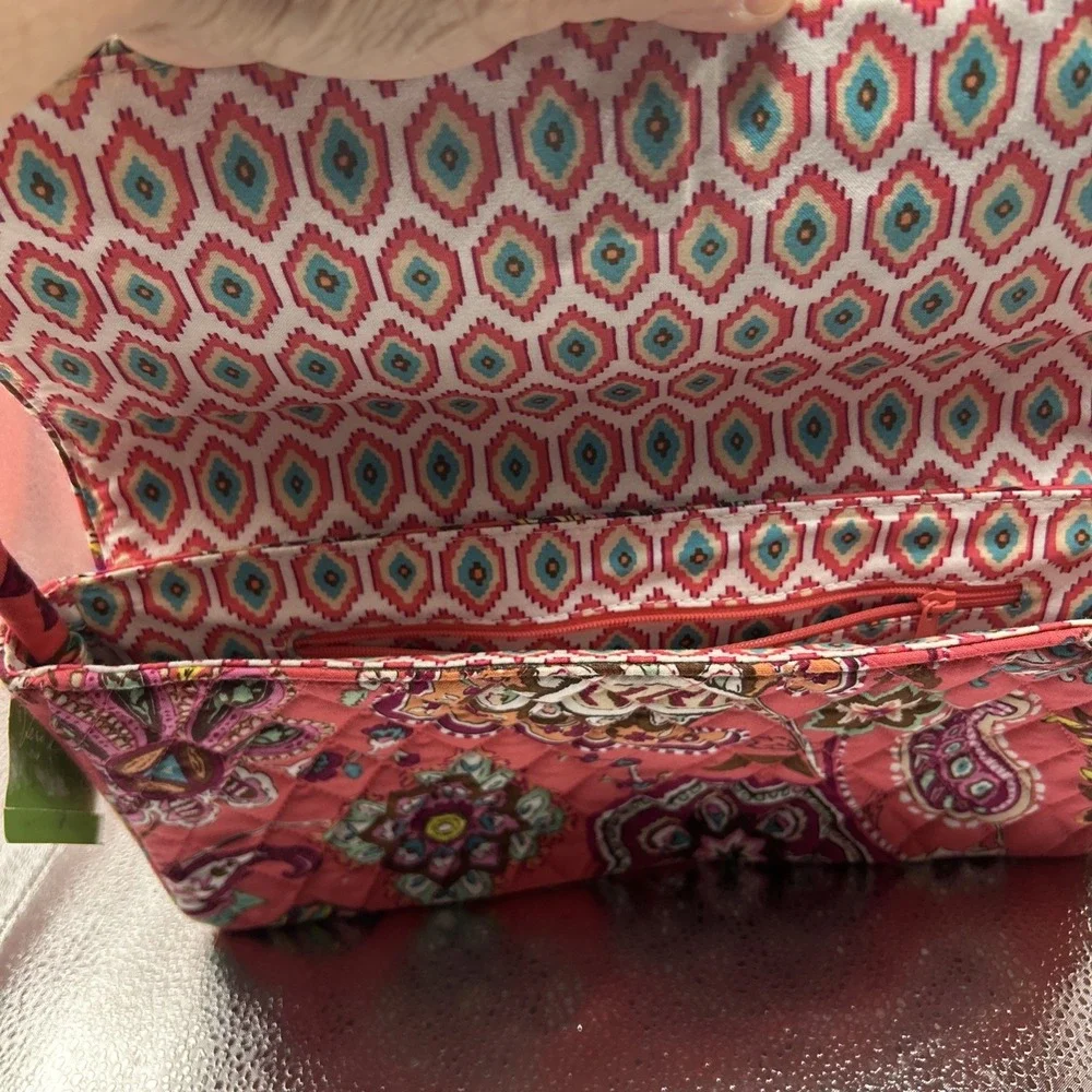 Vera Bradley Clutch Purse Shoulder Bag Knot Just A Clutch, Call Me Coral, NWT